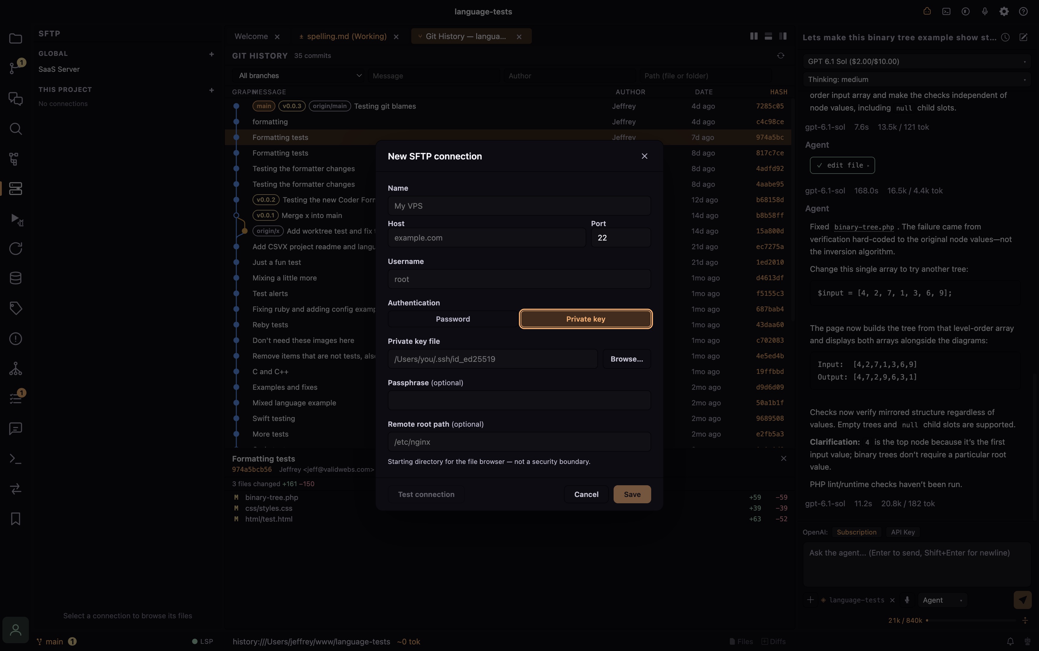 Coder built-in SFTP interface